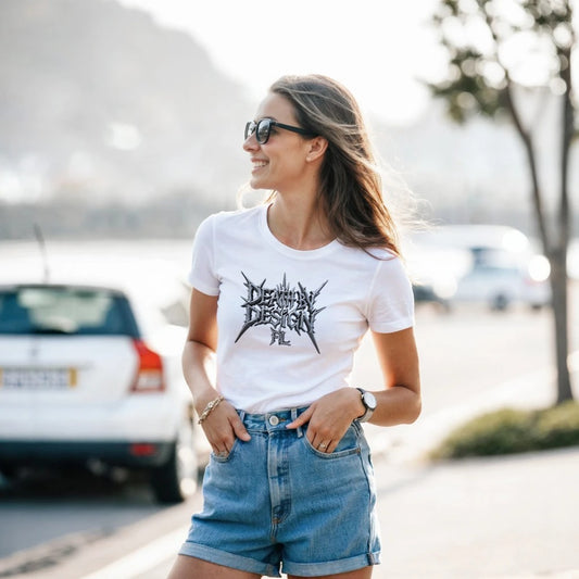 Death by Design FL 3D Metal Logo Women's Classic T-Shirt - M
