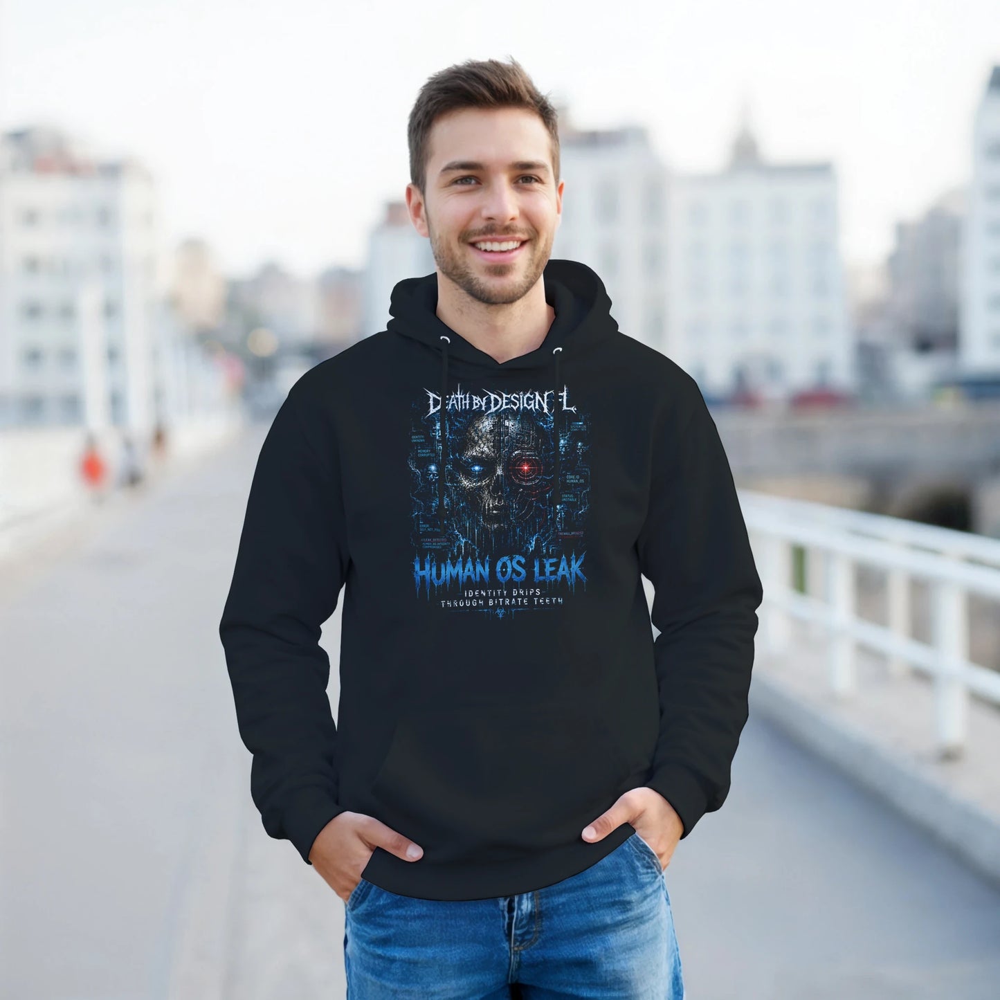 Death by Design FL HumanOS Leak Unisex Pullover Hoodie - L