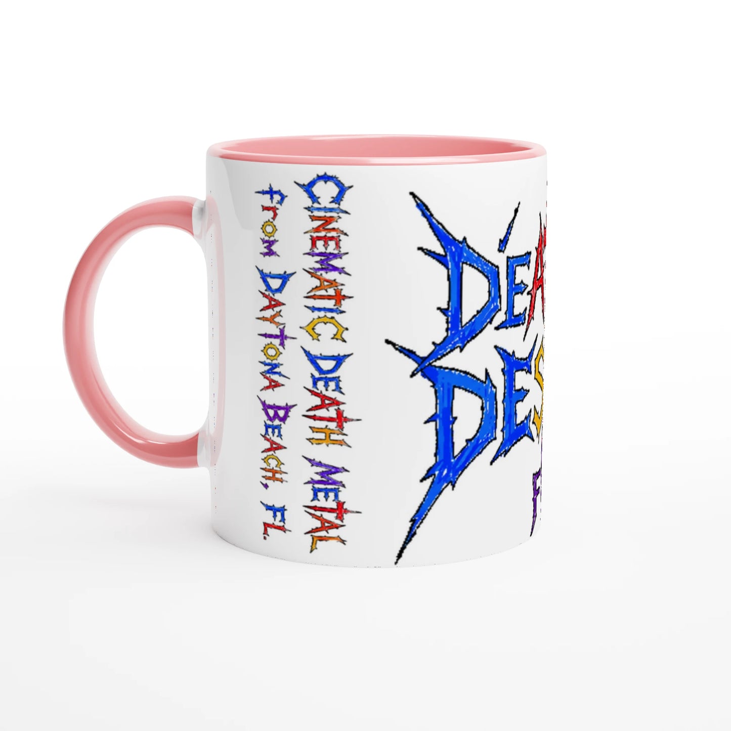 Death by Design FL Fuel for the Loud, the Proud, and the Sleep-Deprived Kids Ceramic Mug - Ceramic Pink, Design Option 1