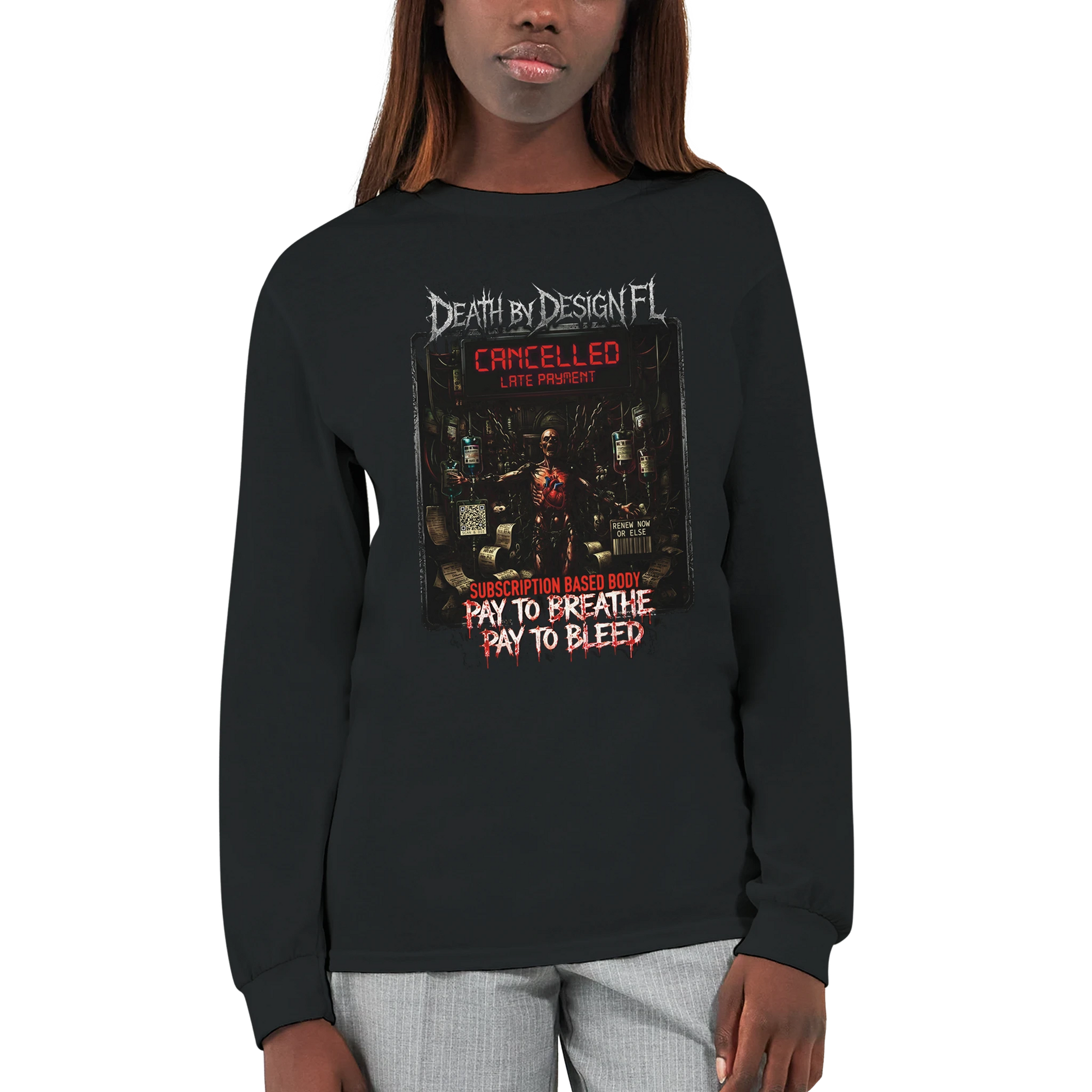 Death by Design FL Subscription Based Body Unisex Long-Sleeve T-Shirt - XL