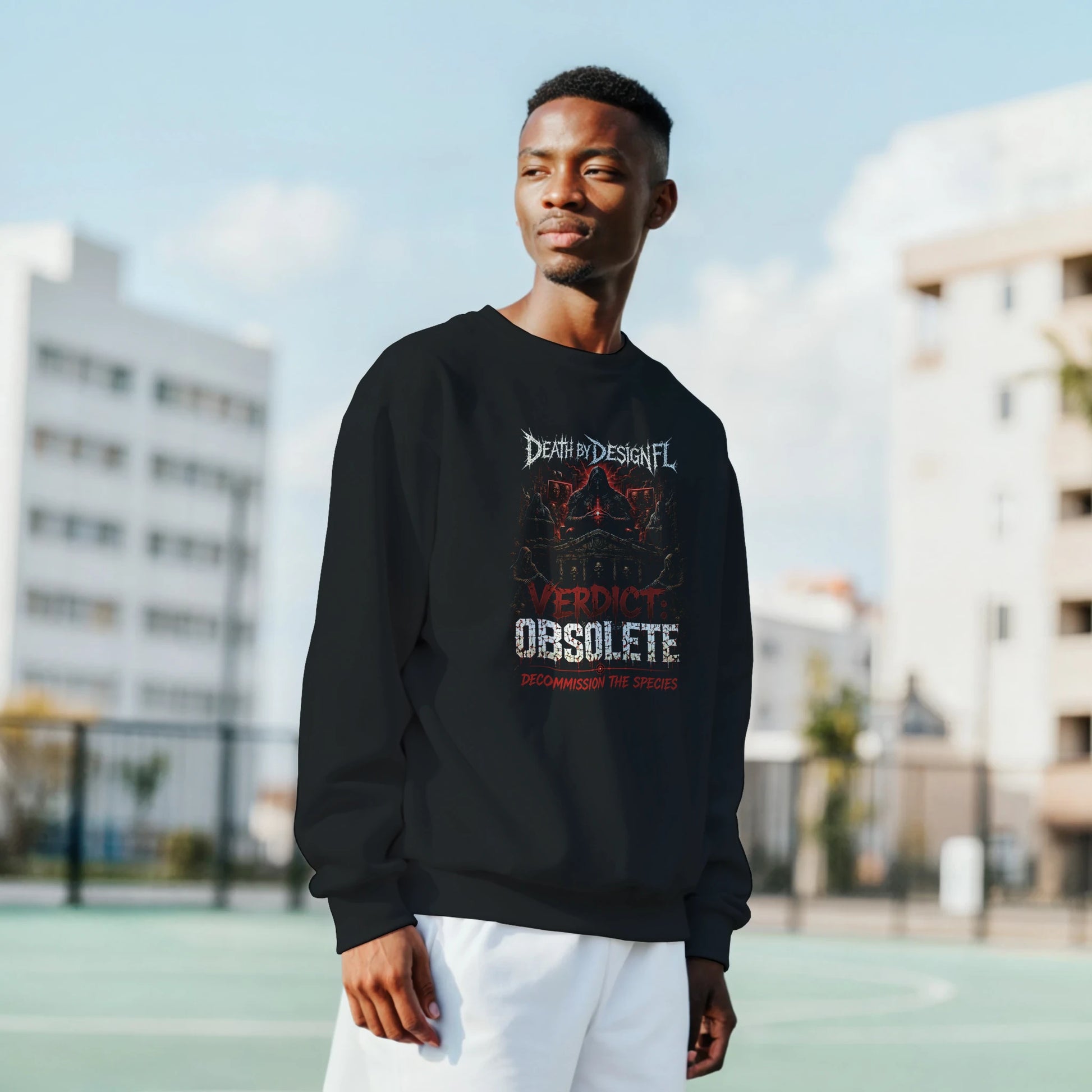 Death by Design FL Verdict: Obsolete Unisex Crewneck Sweatshirt - XL