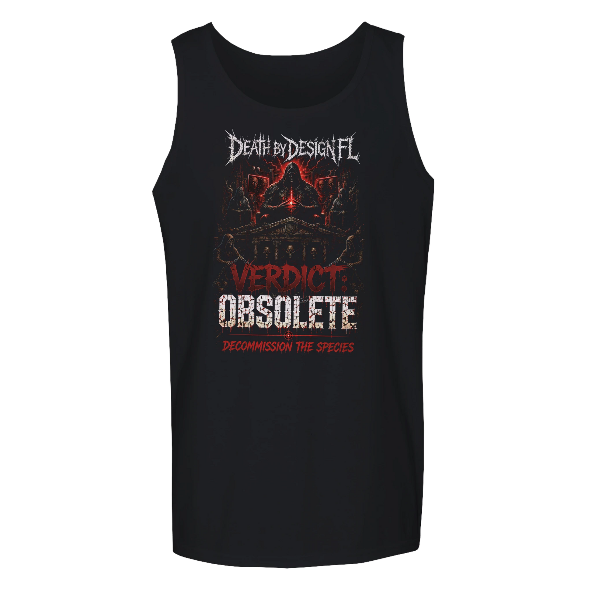 Death by Design FL Verdict: Obsolete Men's T-Shirt - L