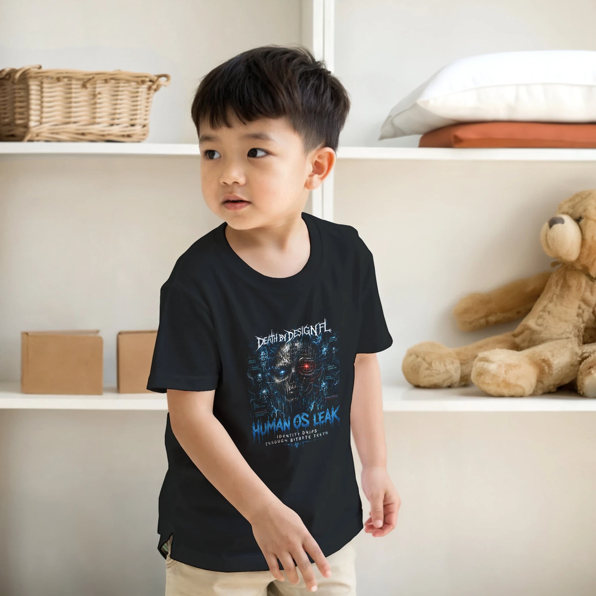 Death by Design FL HumanOS Leak Kids T-Shirt