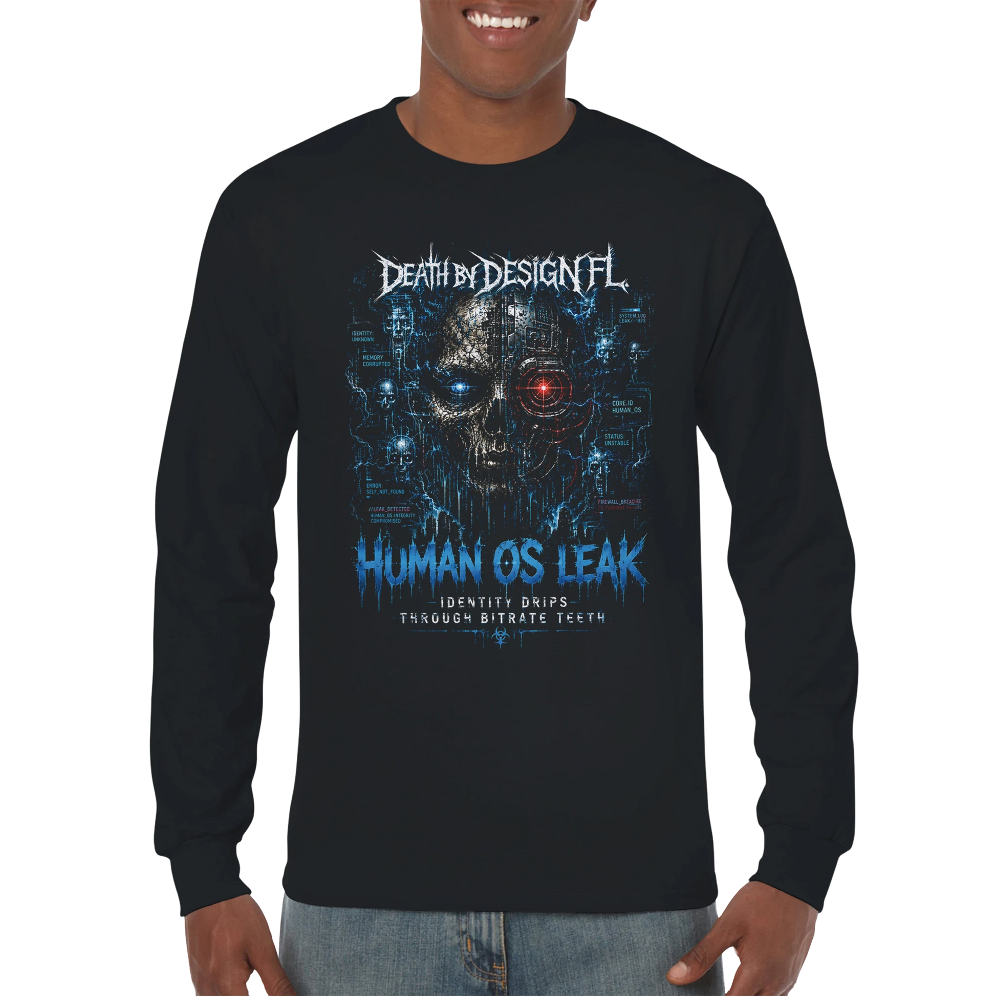 Death by Design FL HumanOS Leak Unisex Long-Sleeve T-Shirt