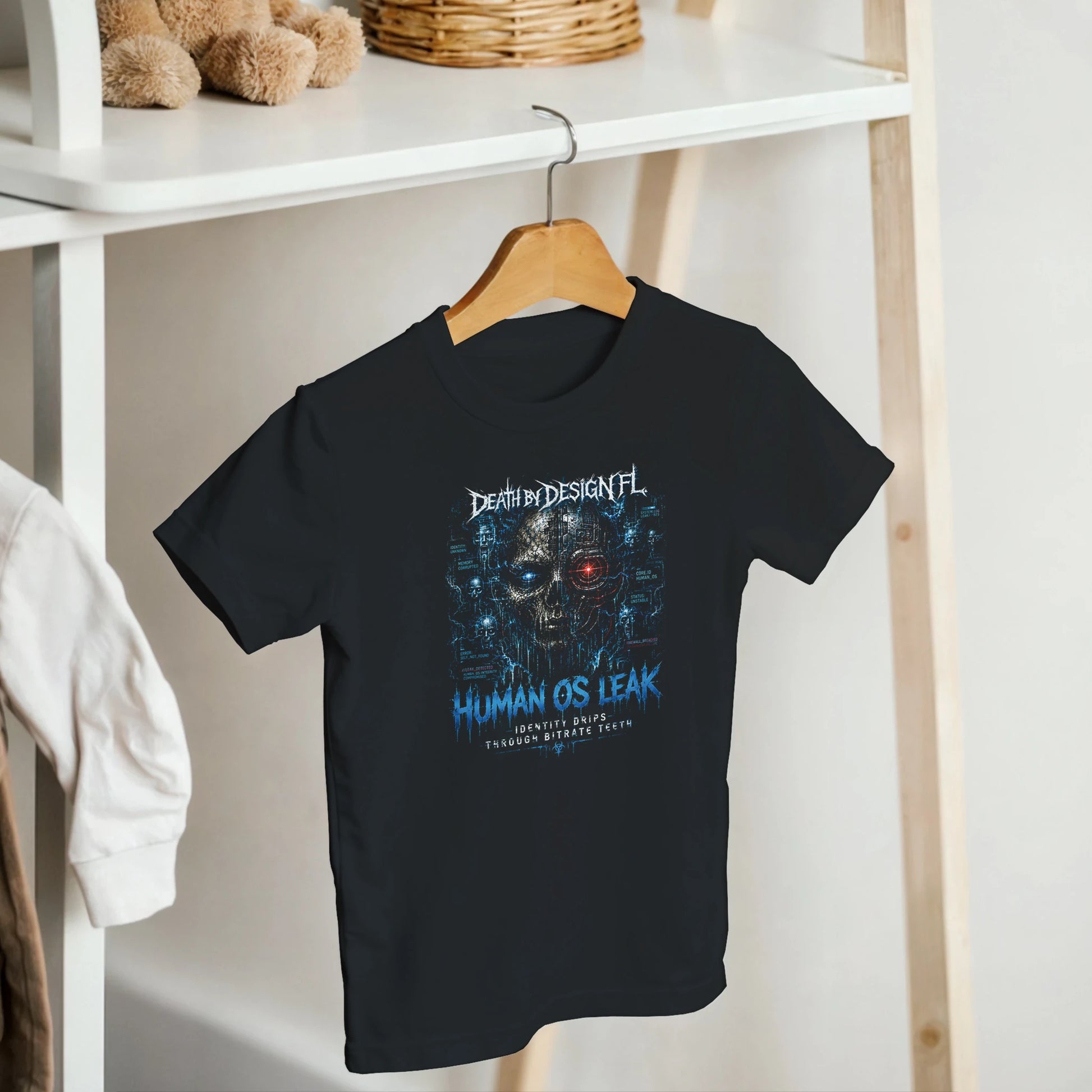 Death by Design FL HumanOS Leak Kids T-Shirt