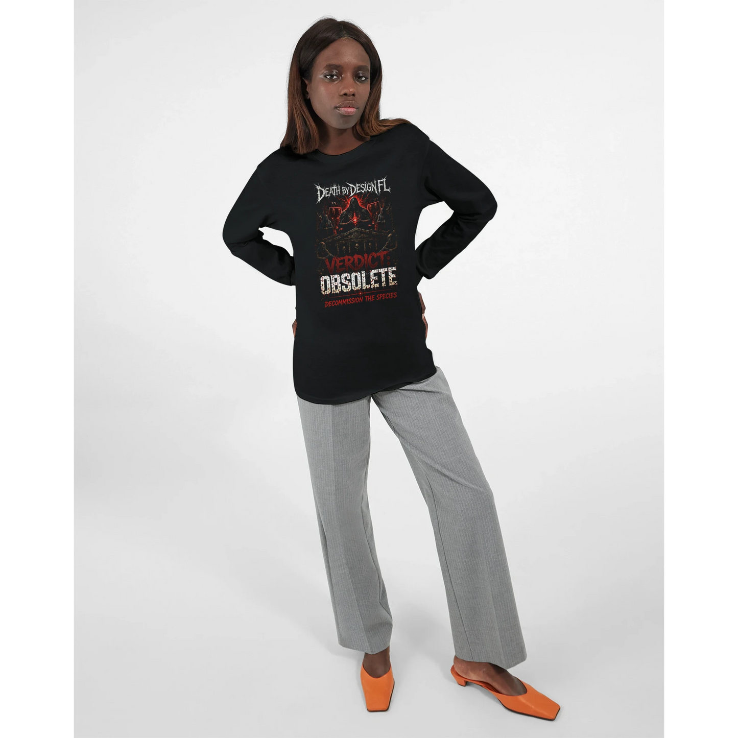Death by Design FL Verdict: Obsolete Unisex Long-Sleeve T-Shirt - 4XL