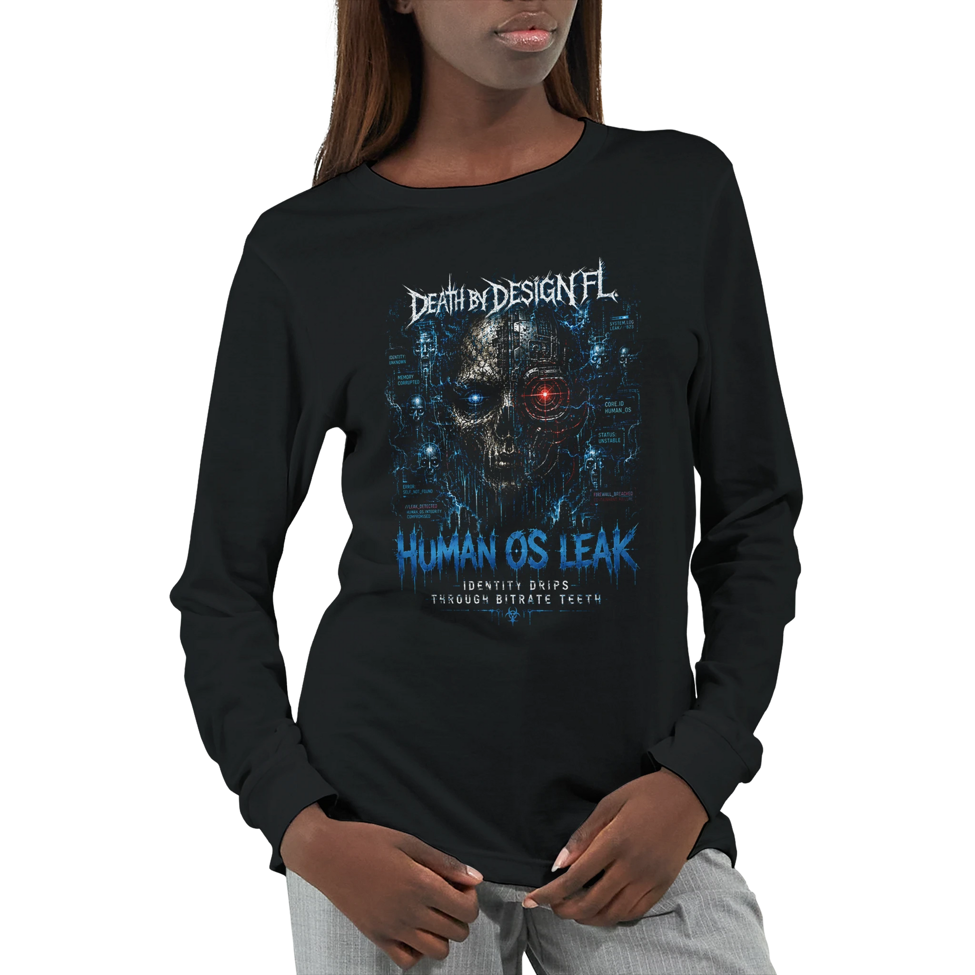 Death by Design FL HumanOS Leak Unisex Long-Sleeve T-Shirt - XL