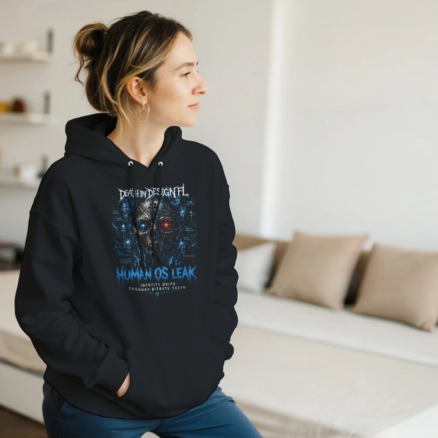 Death by Design FL HumanOS Leak Unisex Pullover Hoodie - 2XL