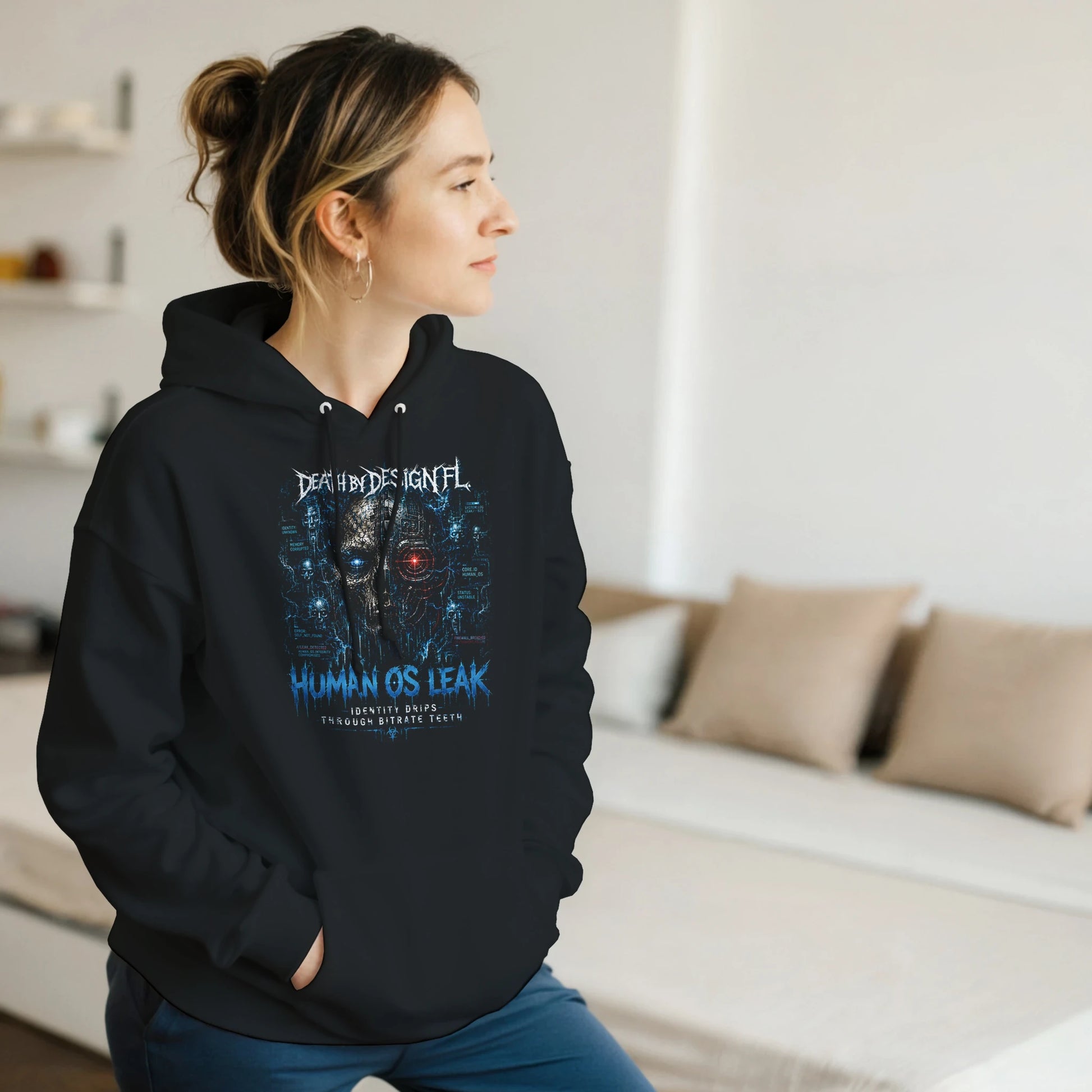 Death by Design FL HumanOS Leak Unisex Pullover Hoodie - 2XL