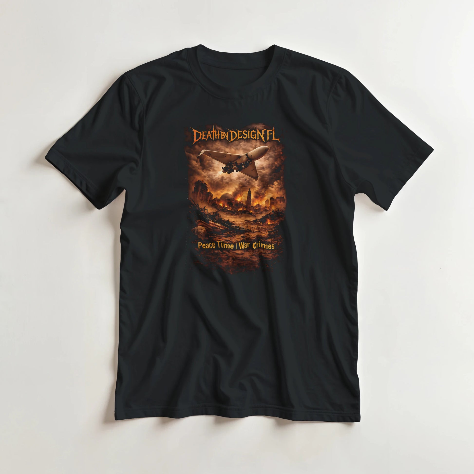 Death by Design FL Peace Time - War Crimes! Unisex Heavyweight T-Shirt - XL