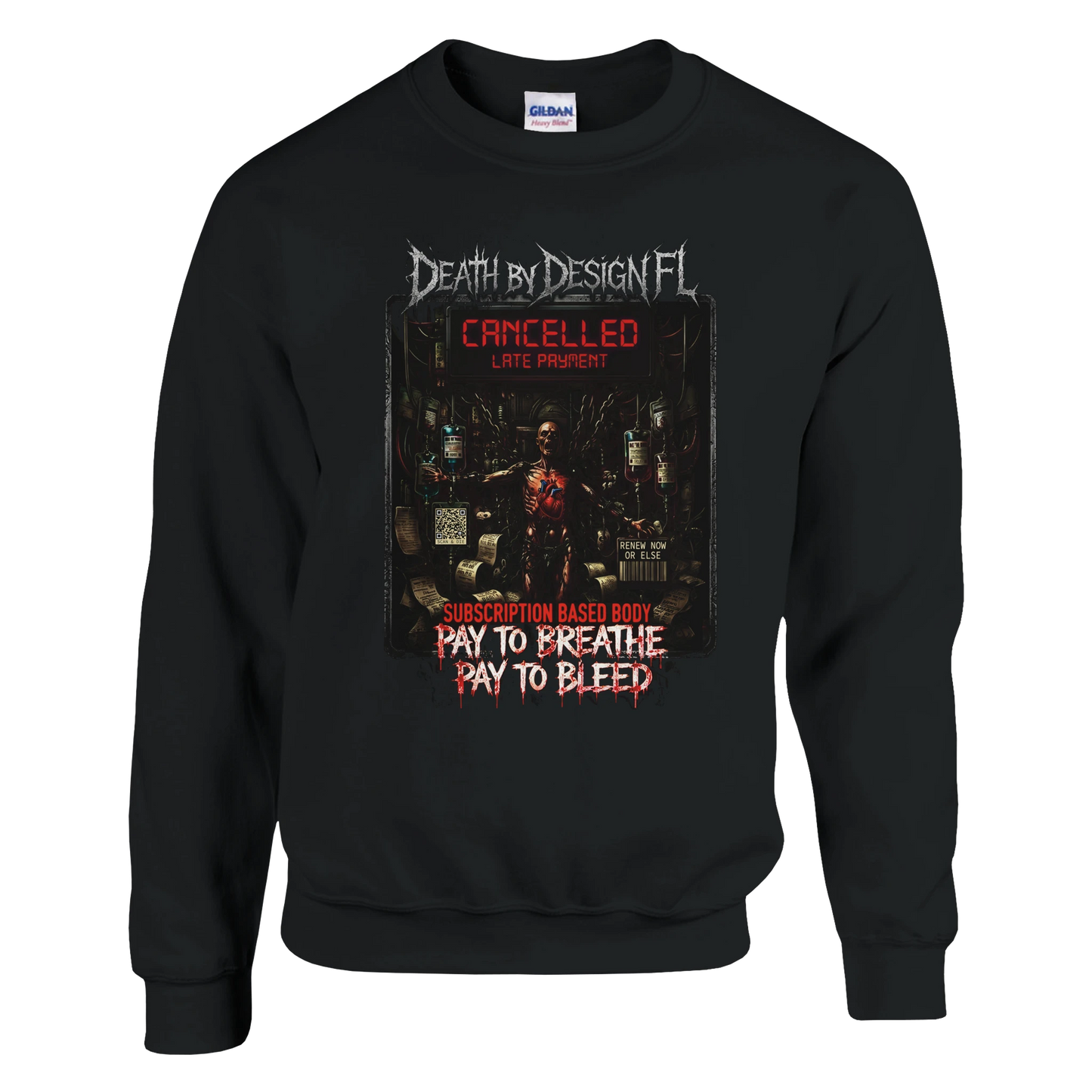 Death by Design FL Subscription Based Body Unisex Crewneck Sweatshirt - S