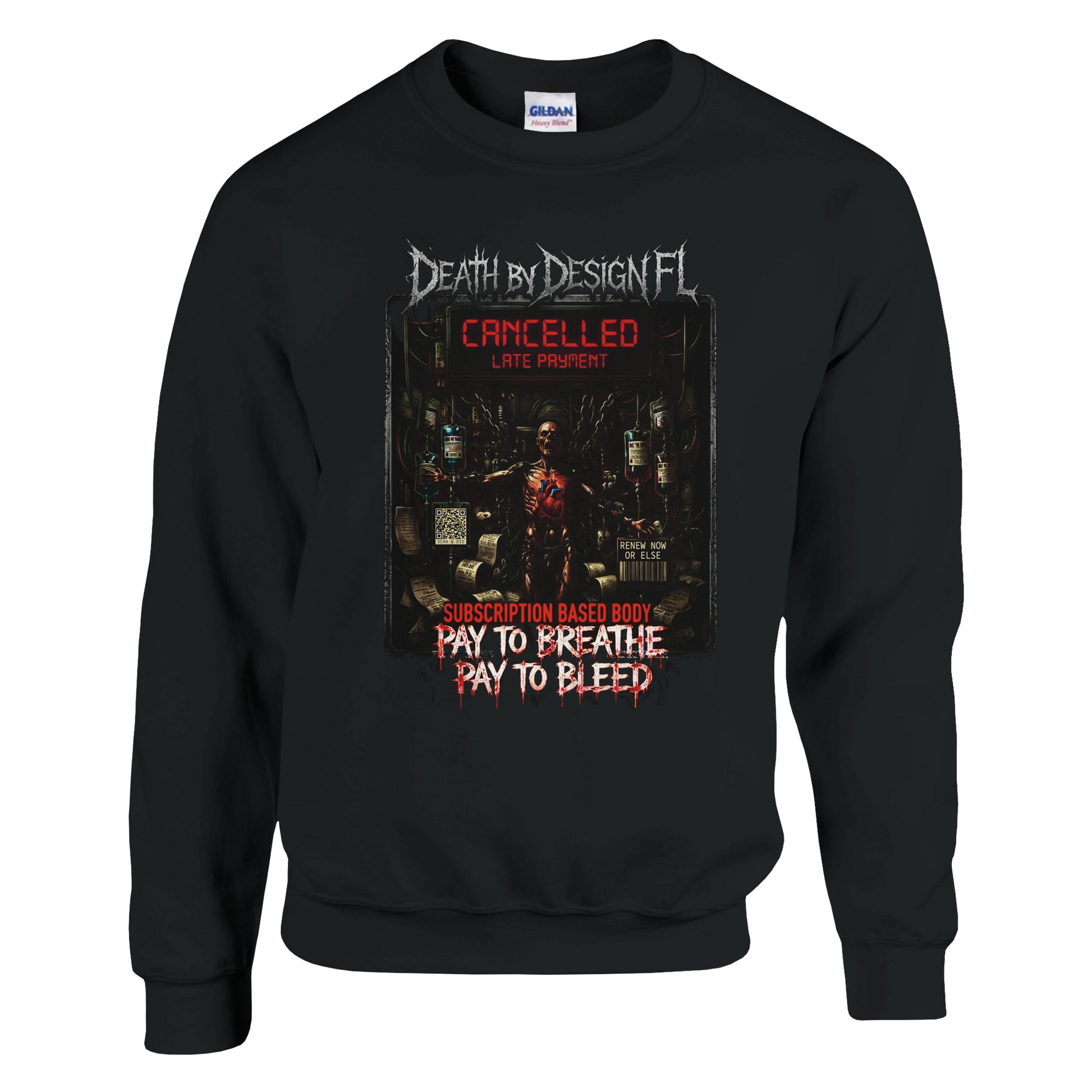 Death by Design FL Subscription Based Body Unisex Crewneck Sweatshirt - S