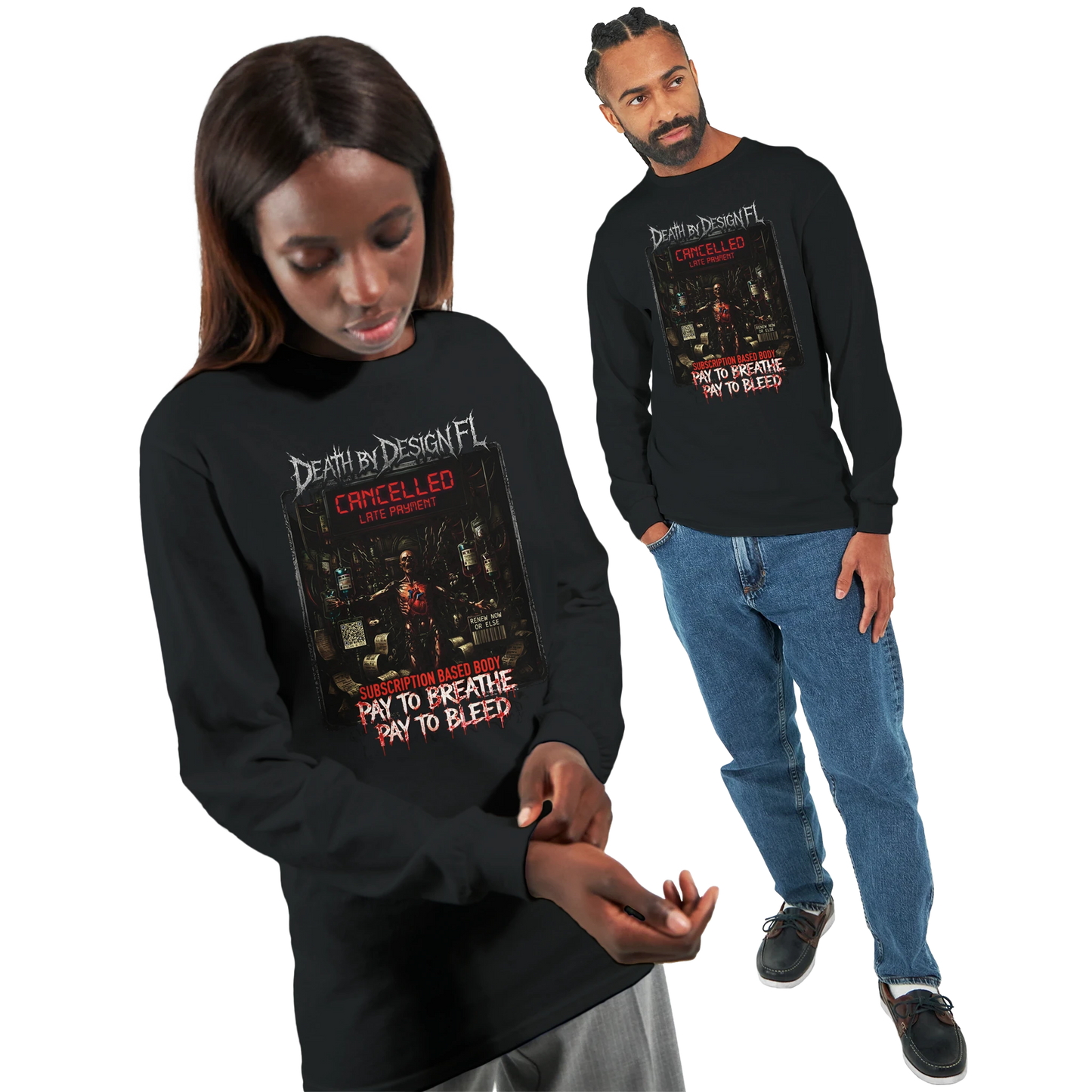 Death by Design FL Subscription Based Body Unisex Long-Sleeve T-Shirt - 2XL