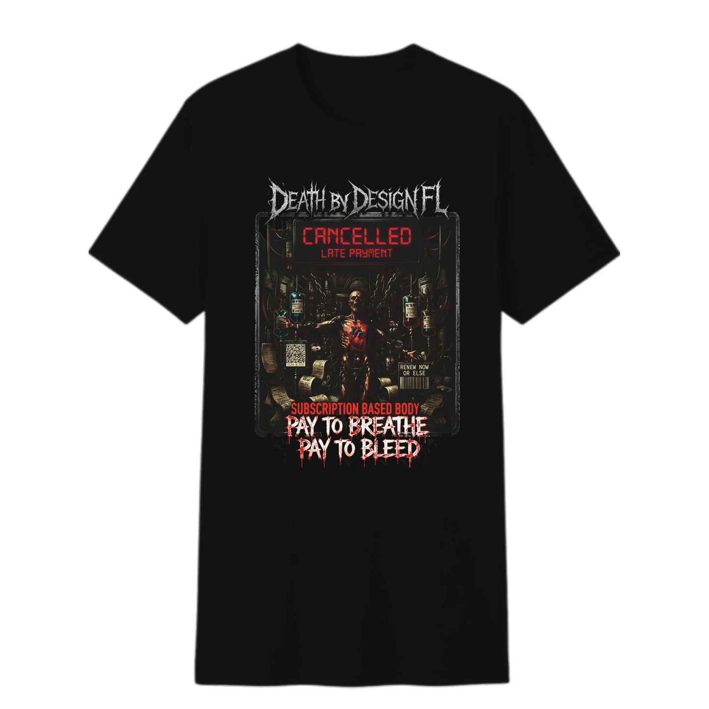 Death by Design FL Subscription Based Body Unisex Easy Cotton T-Shirt - S