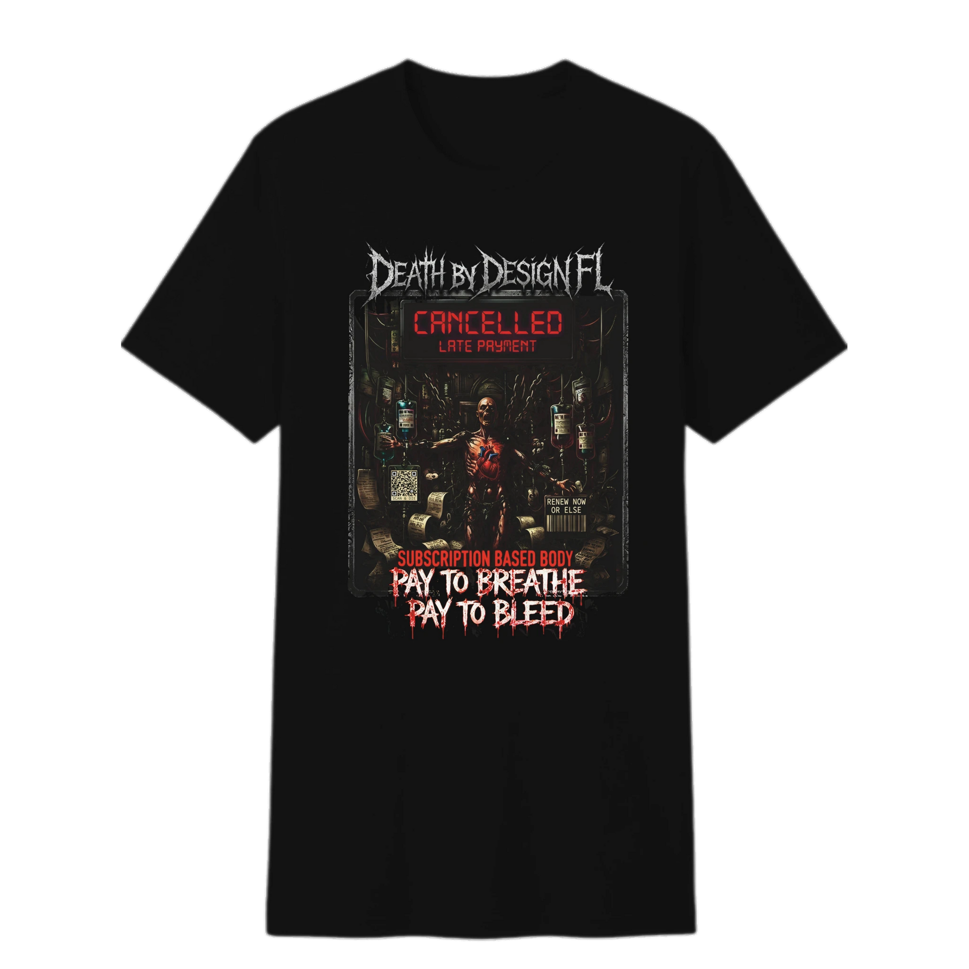 Death by Design FL Subscription Based Body Unisex Easy Cotton T-Shirt - S