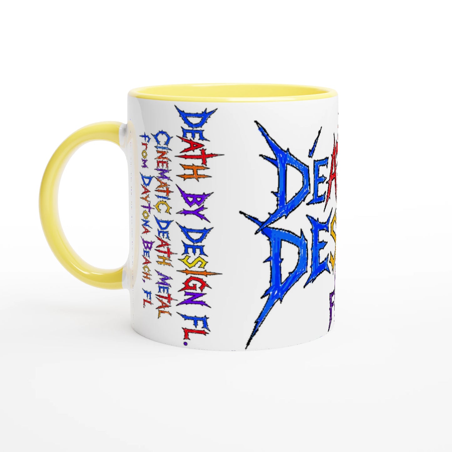 Death by Design FL Fuel for the Loud, the Proud, and the Sleep-Deprived Kids Ceramic Mug - Ceramic Yellow, Design Option 2
