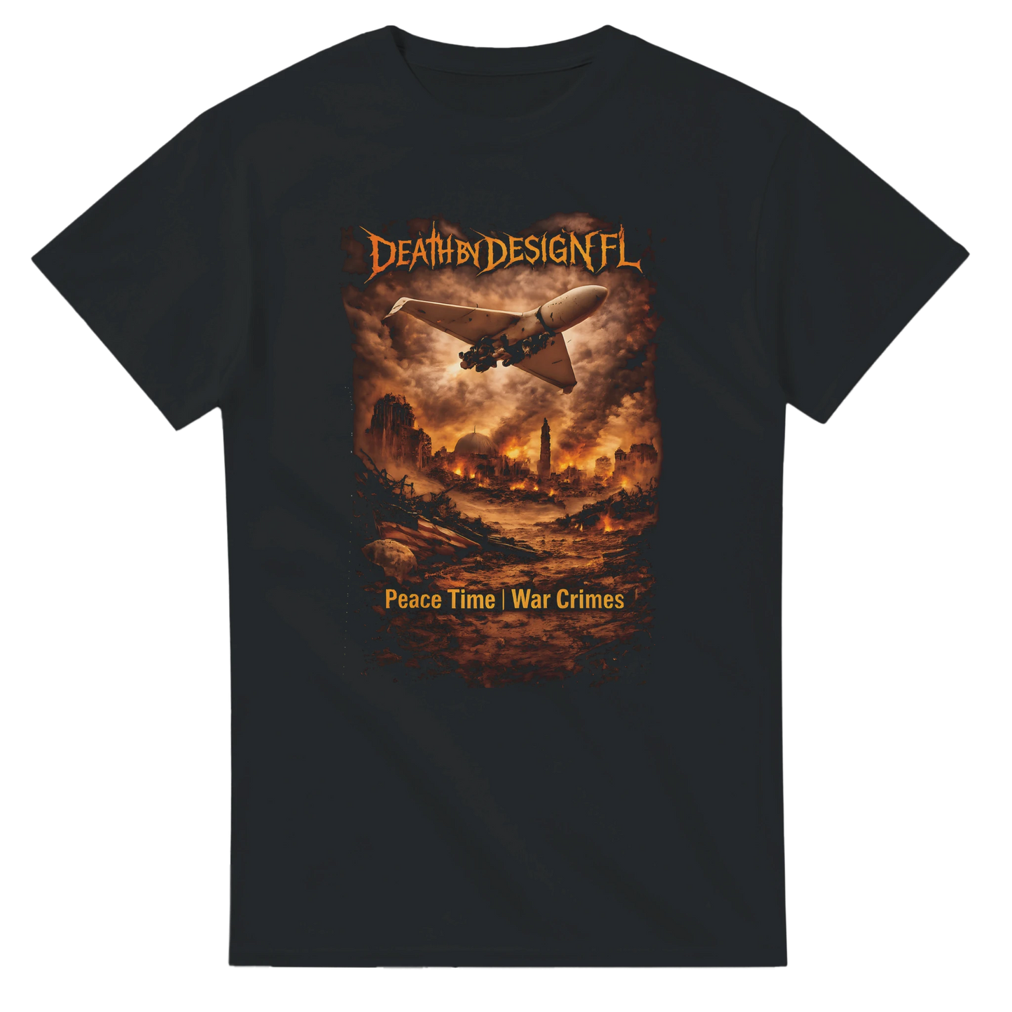 Death by Design FL Peace Time - War Crimes! Unisex Heavyweight T-Shirt - S