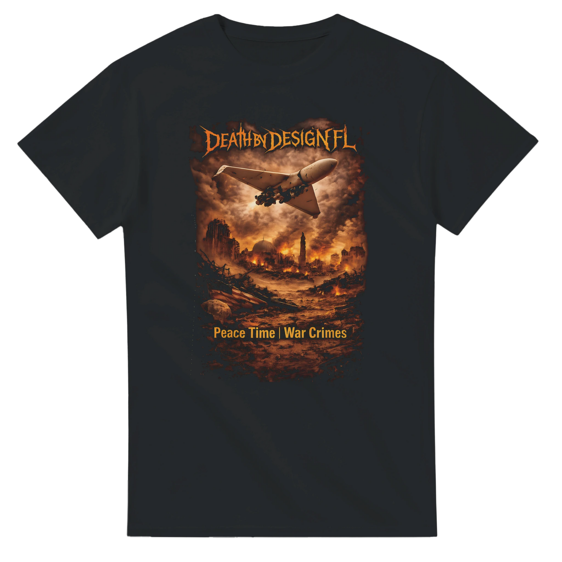Death by Design FL Peace Time - War Crimes! Unisex Heavyweight T-Shirt - S
