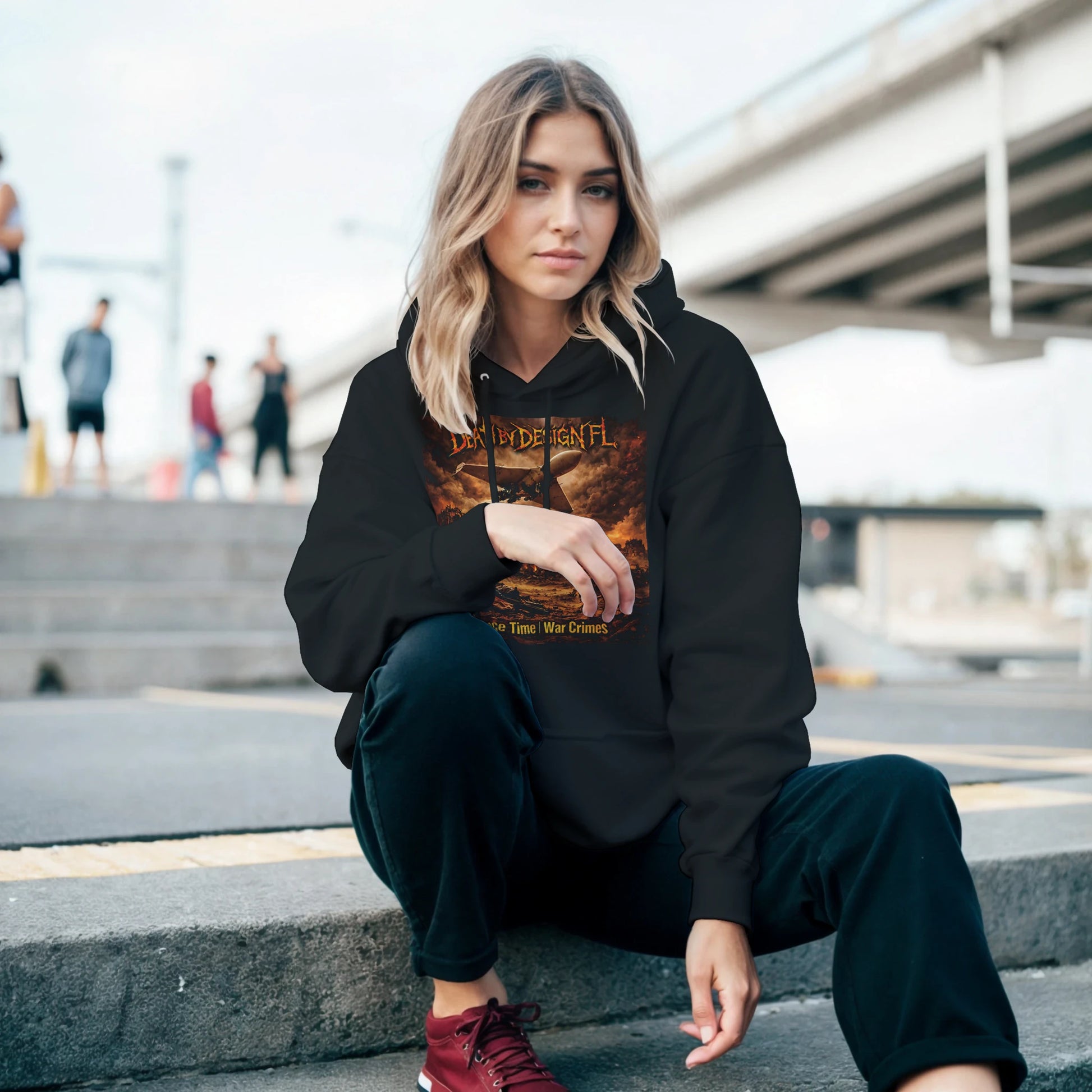 Death by Design FL Peace Time - War Crimes! Unisex Classic Pullover Hoodie - L