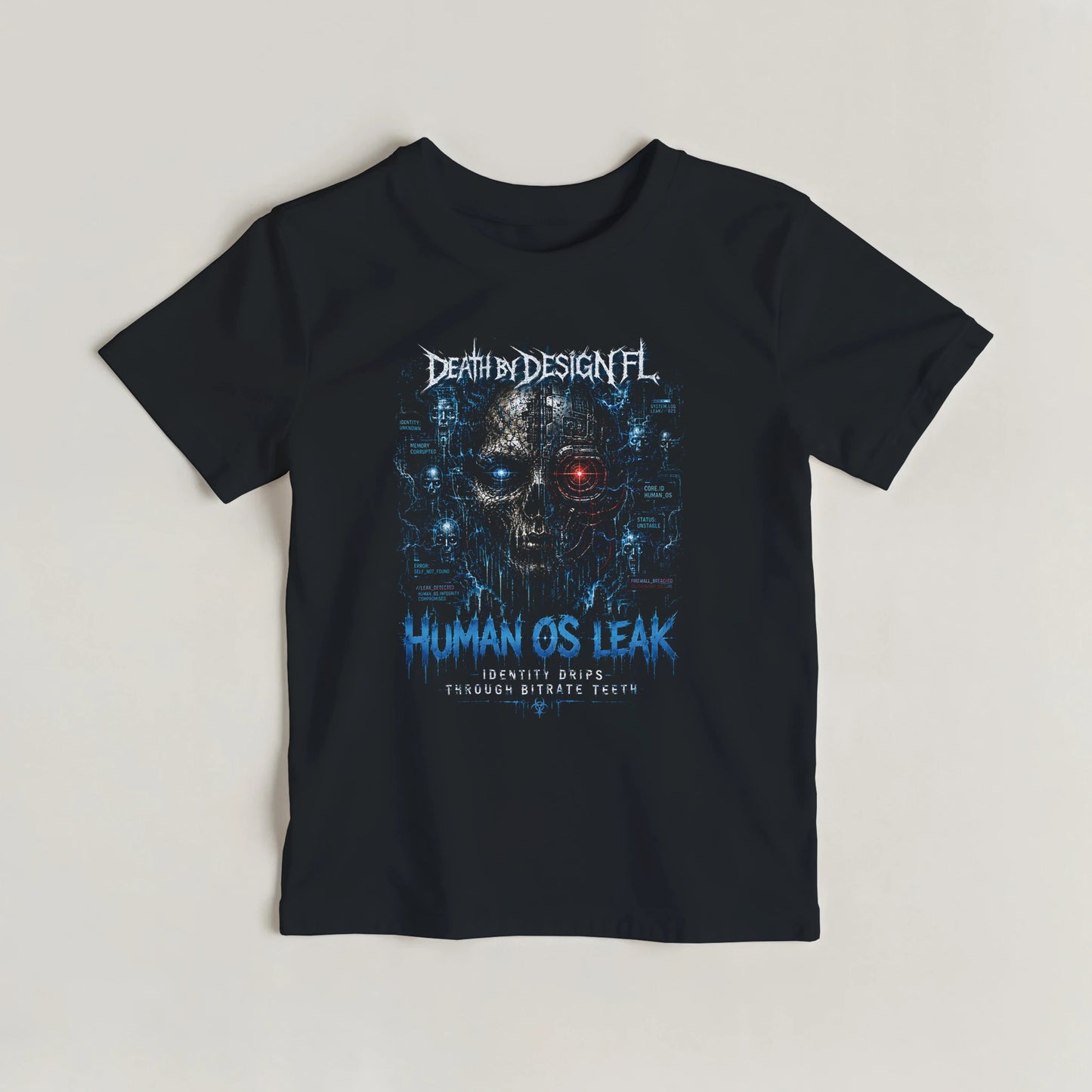 Death by Design FL HumanOS Leak Kids T-Shirt