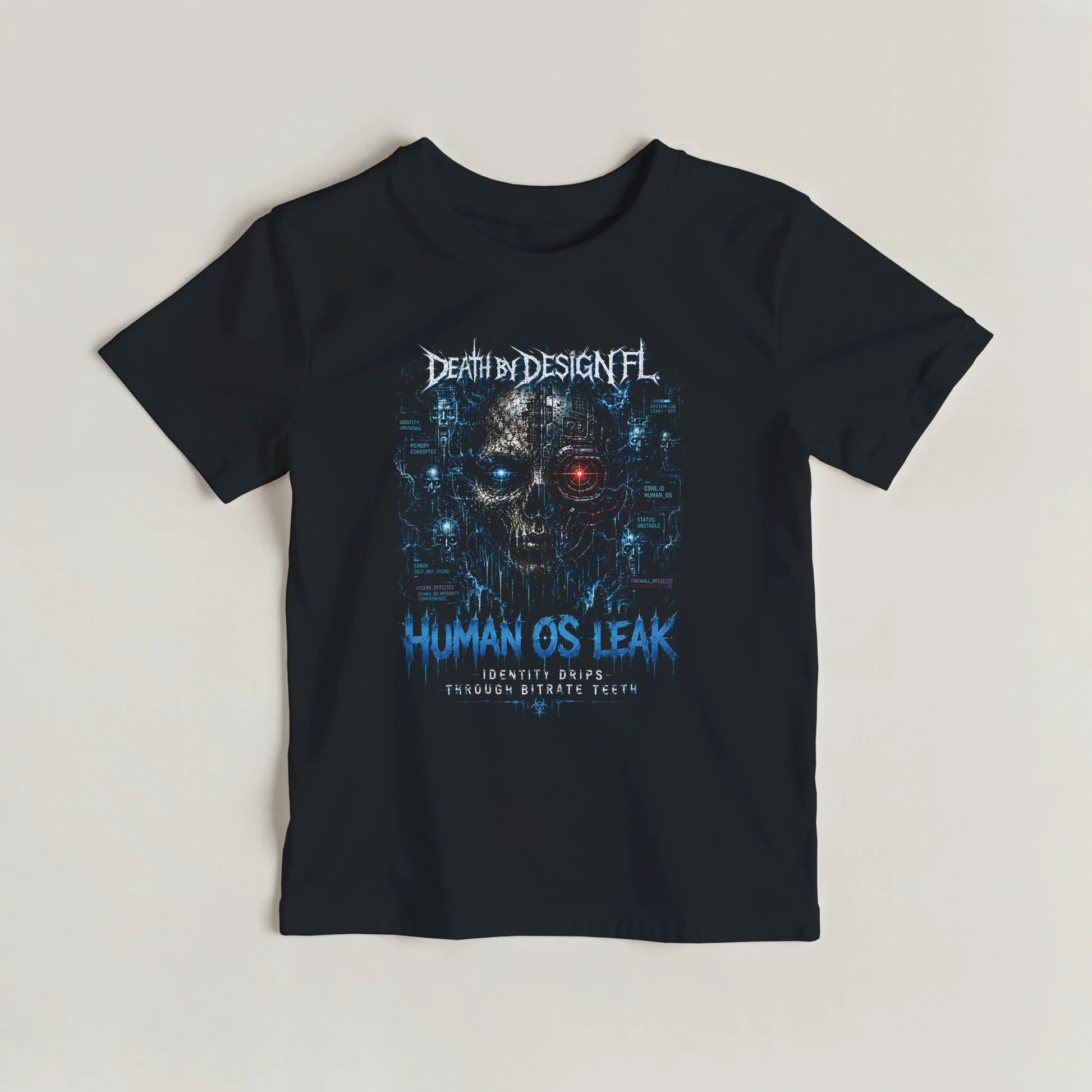 Death by Design FL HumanOS Leak Kids T-Shirt