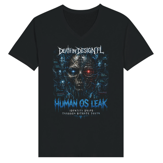 Death by Design FL HumanOS Leak Unisex V-Neck T-Shirt - S