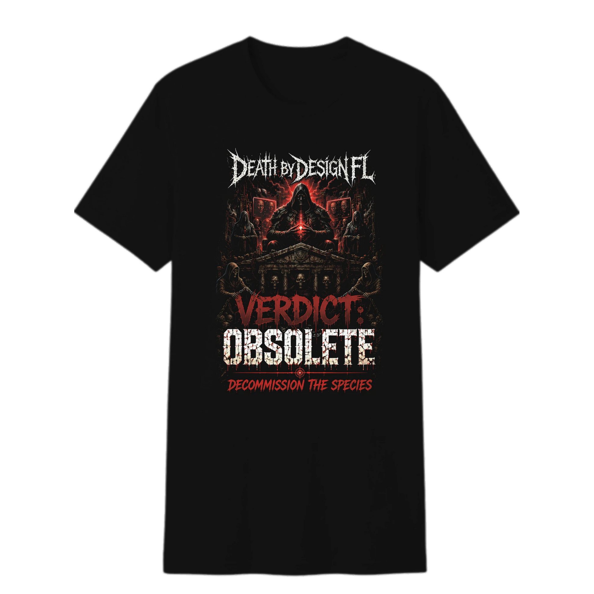 Death by Design FL Verdict: Obsolete Unisex Easy Cotton T-Shirt - S