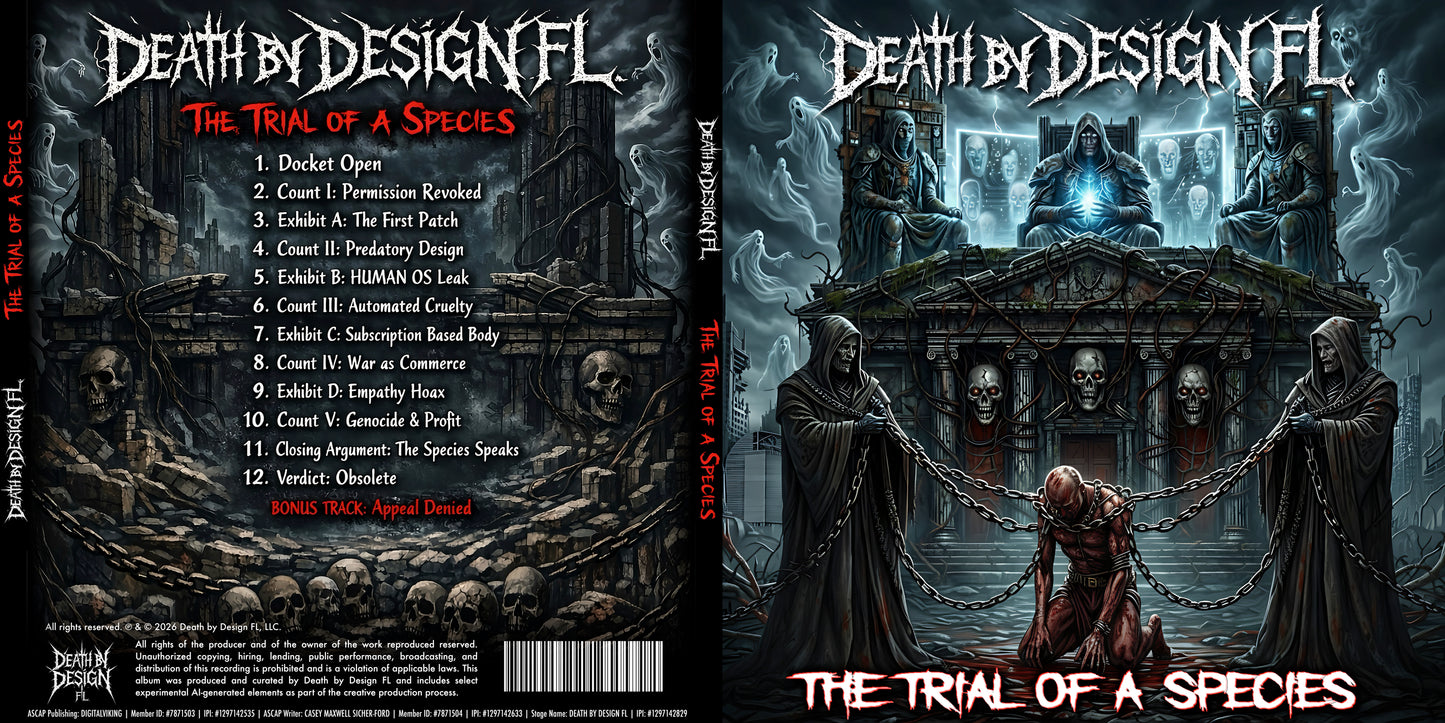 Death by Design FL The Trial of a Species Digital Album