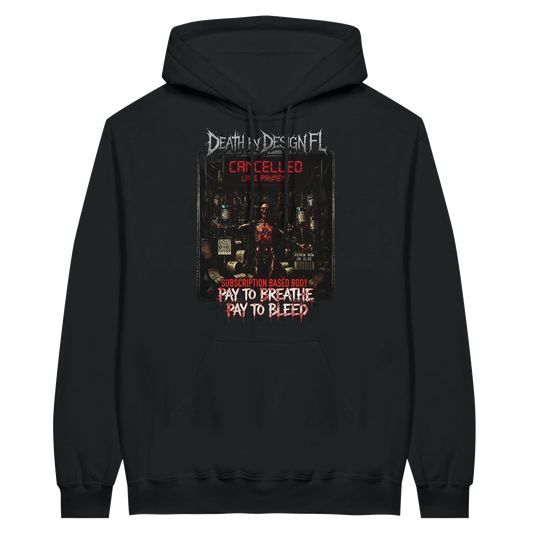 Death by Design FL Subscription Based Body Unisex Midweight Fleece Pullover Hoodie - S