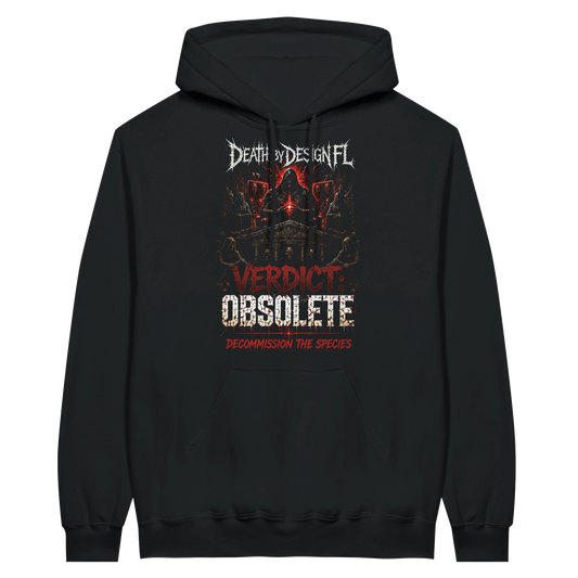 Death by Design FL Verdict: Obsolete Unisex Midweight Fleece Pullover Hoodie - S