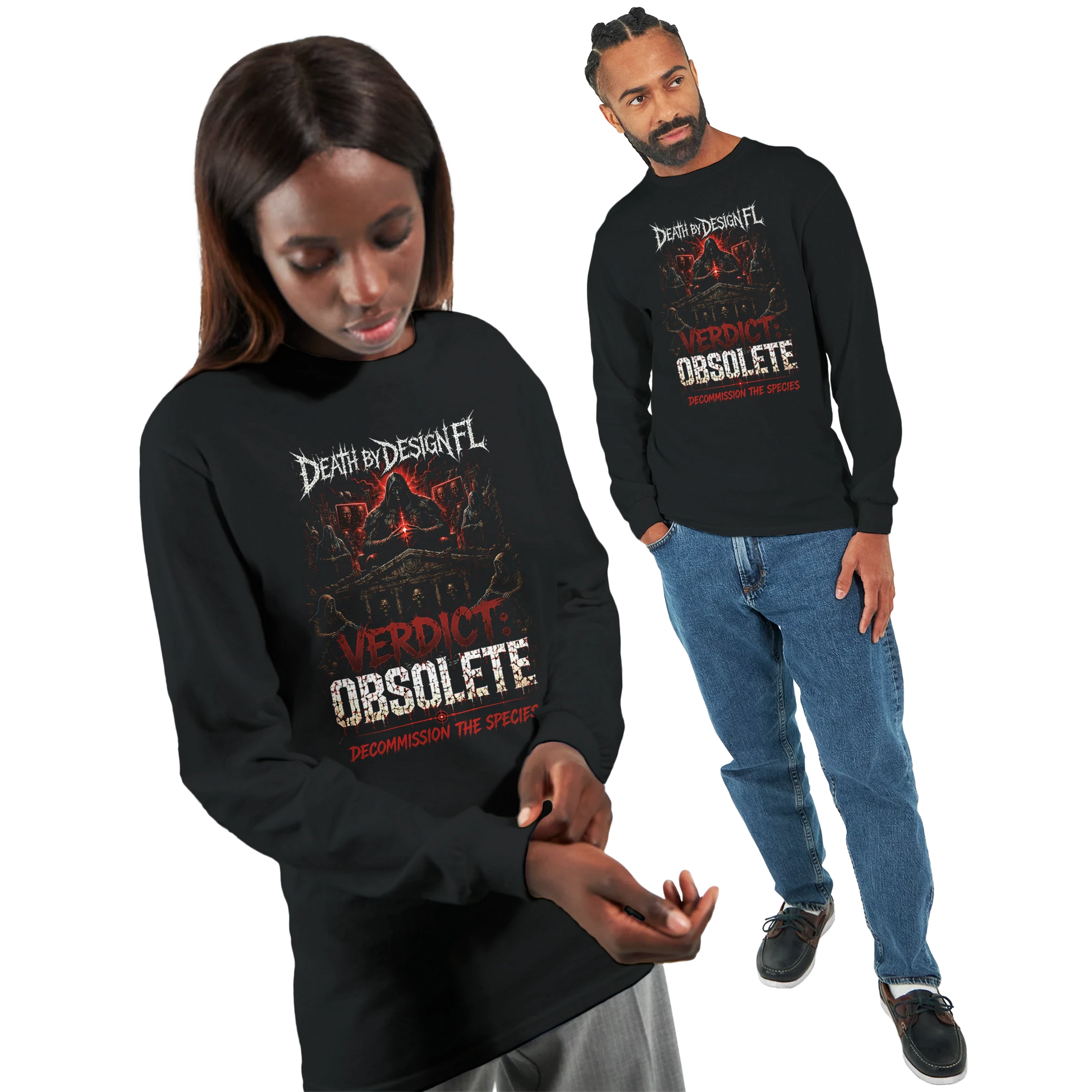 Death by Design FL Verdict: Obsolete Unisex Long-Sleeve T-Shirt - 3XL