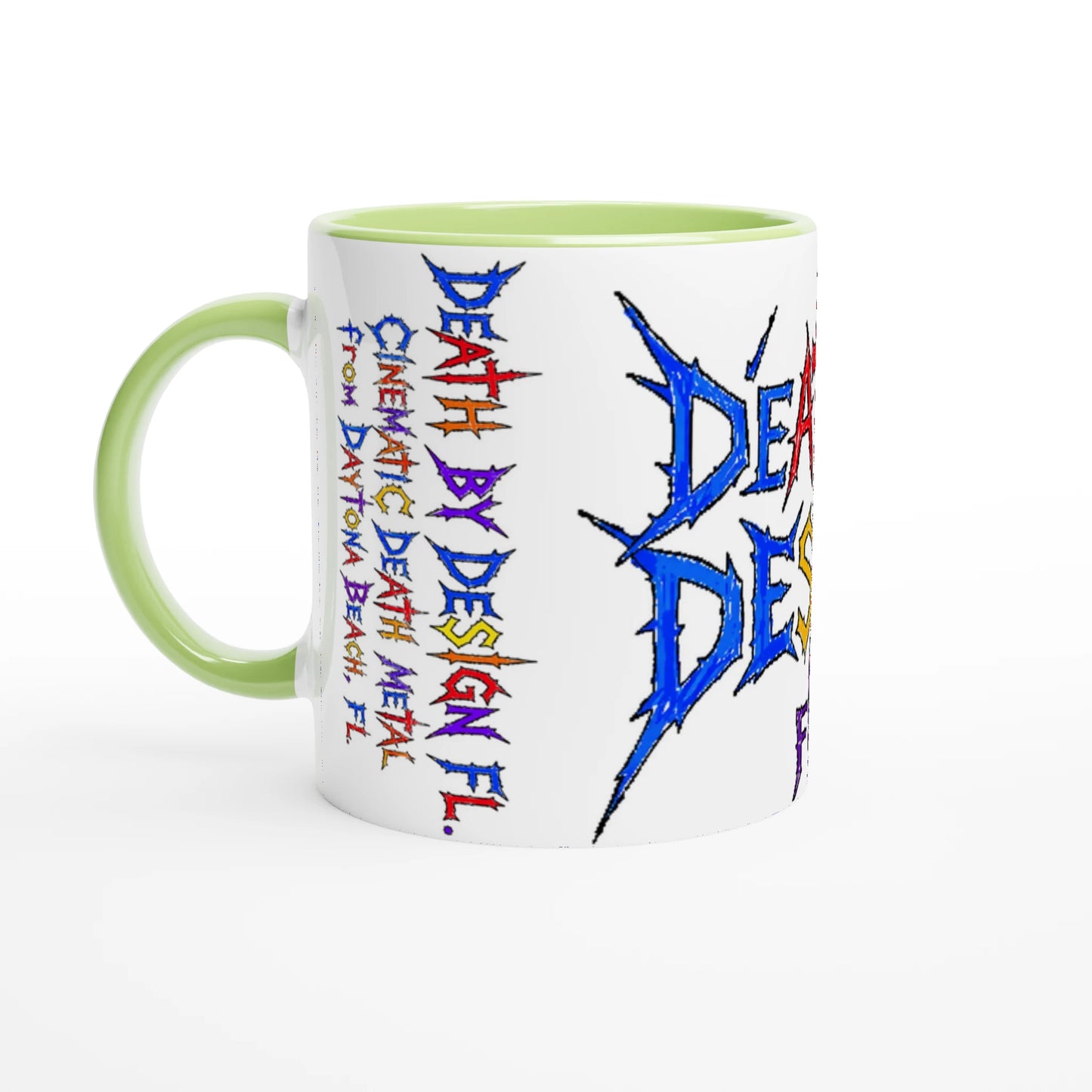 Death by Design FL Fuel for the Loud, the Proud, and the Sleep-Deprived Kids Ceramic Mug - Ceramic Green, Design Option 2