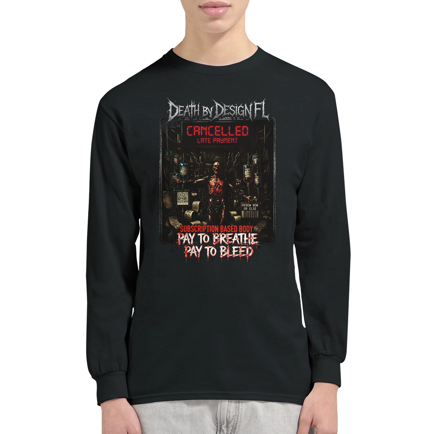 Death by Design FL Subscription Based Body Unisex Long-Sleeve T-Shirt - 4XL