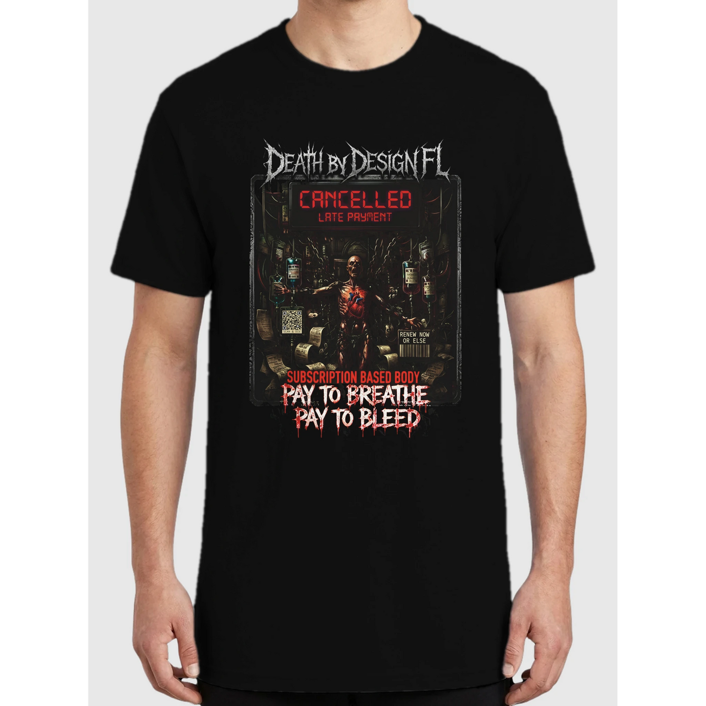 Death by Design FL Subscription Based Body Unisex Easy Cotton T-Shirt - M