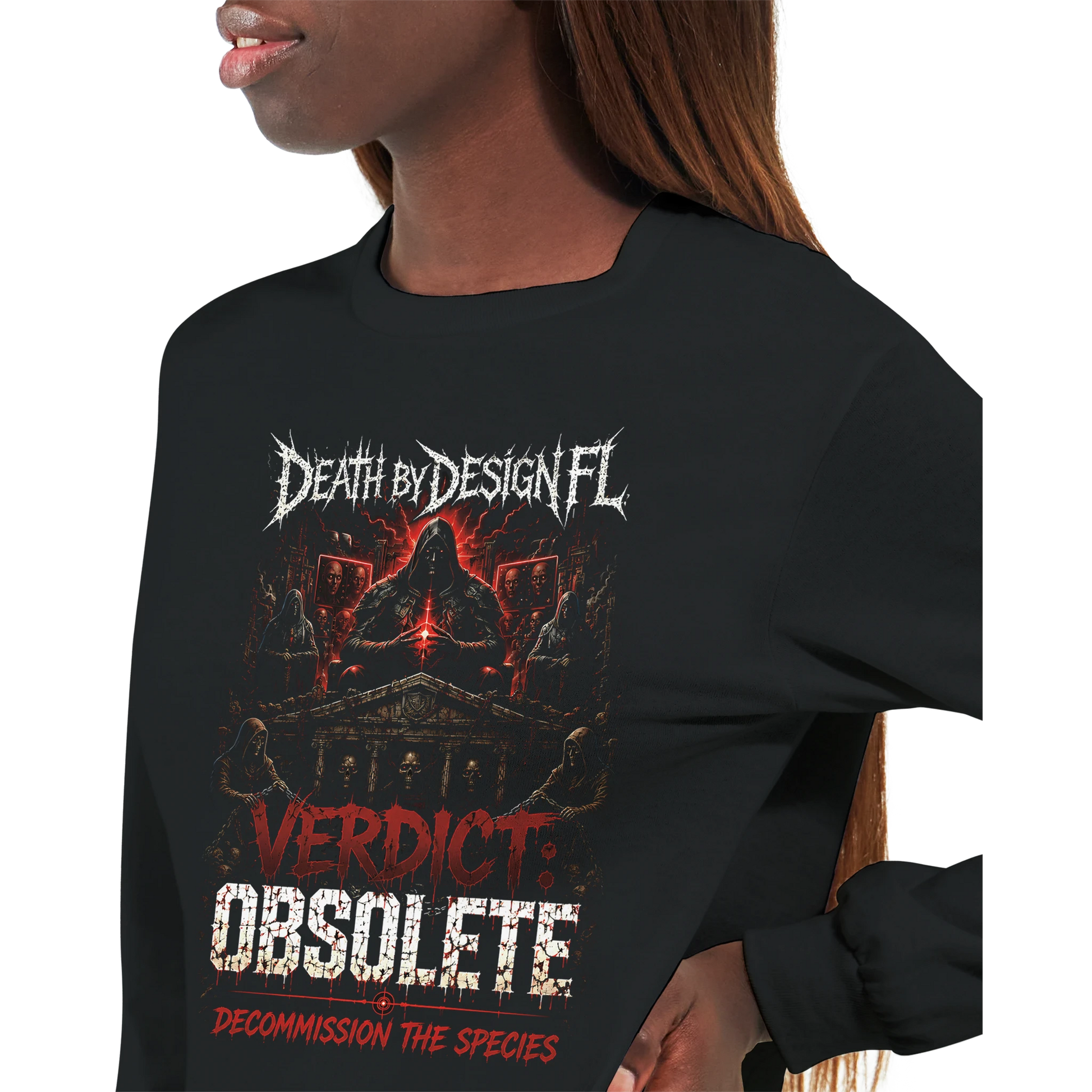Death by Design FL Verdict: Obsolete Unisex Long-Sleeve T-Shirt - XL